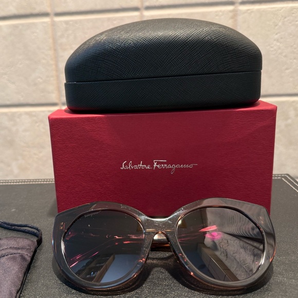 Salvatore Ferragamo Dark Brown Sunglasses - Picture 2 of 12
